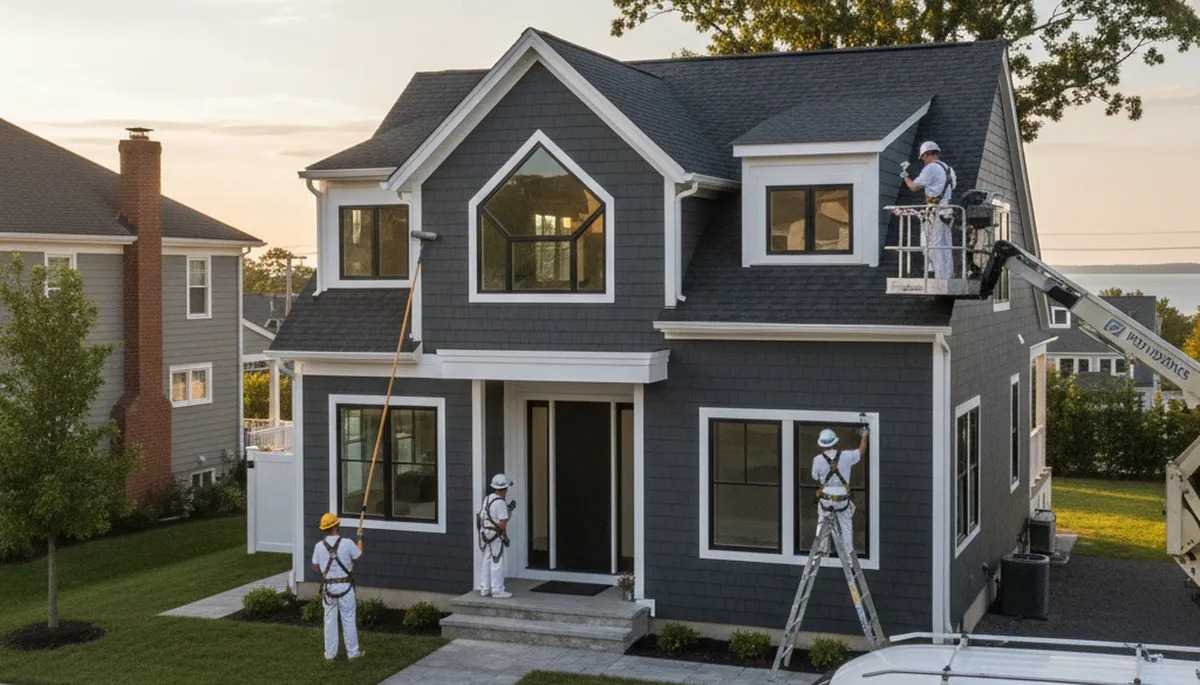 Professional house painters in Providence RI providing expert residential exterior painting services