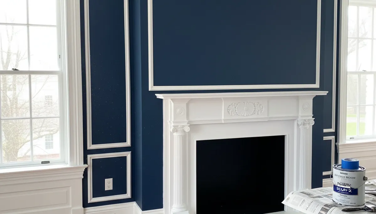 Professional interior trim painting with clean lines and detail in a Providence, RI home